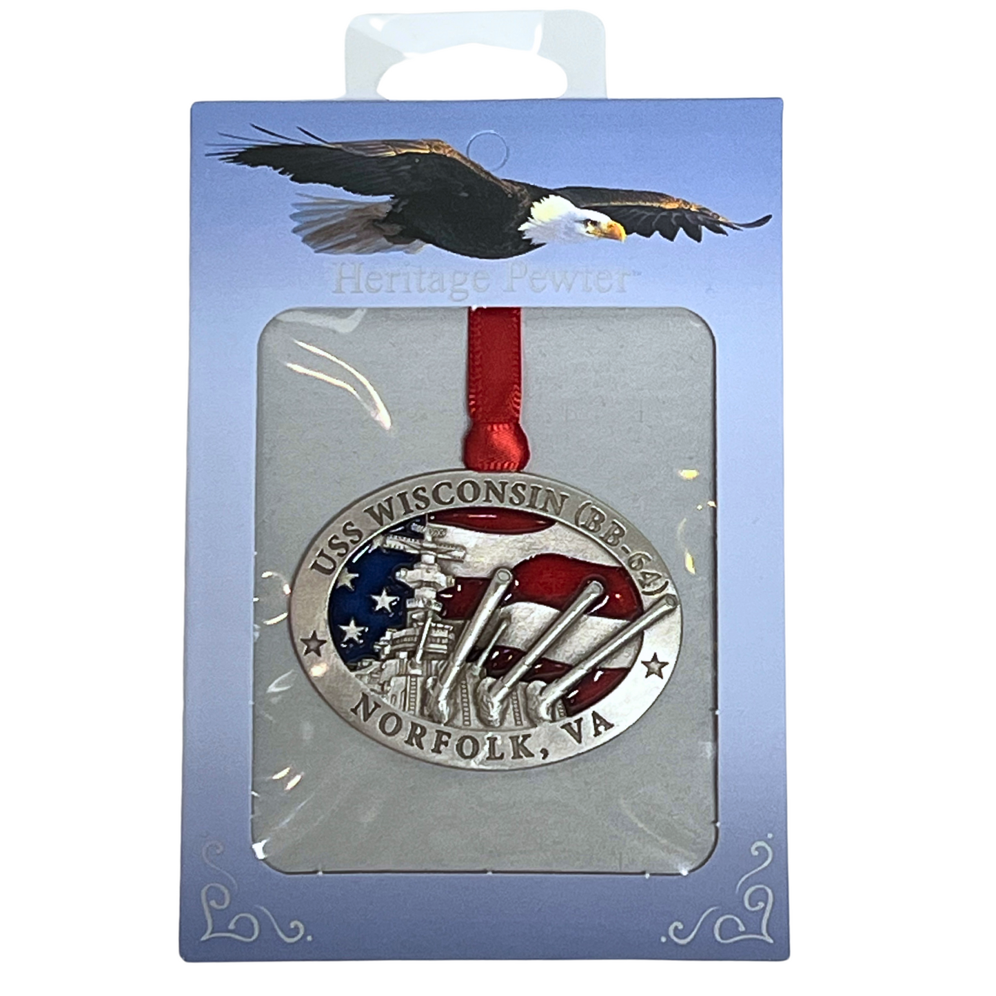 USS WI Medallion Ornament