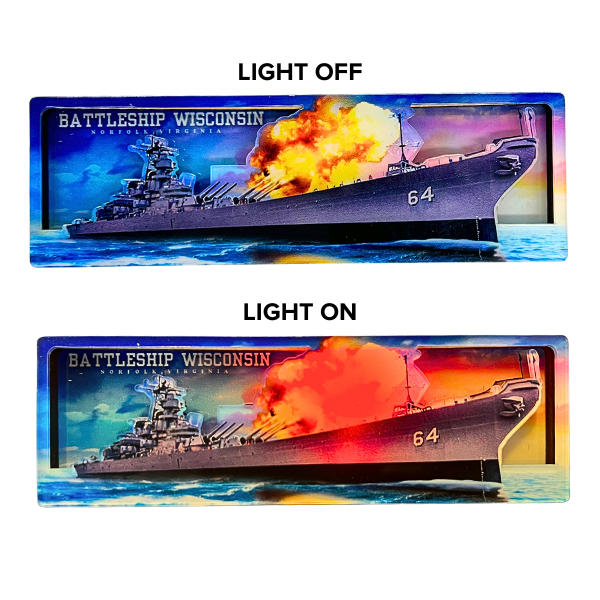 USS WI Light-up Magnet