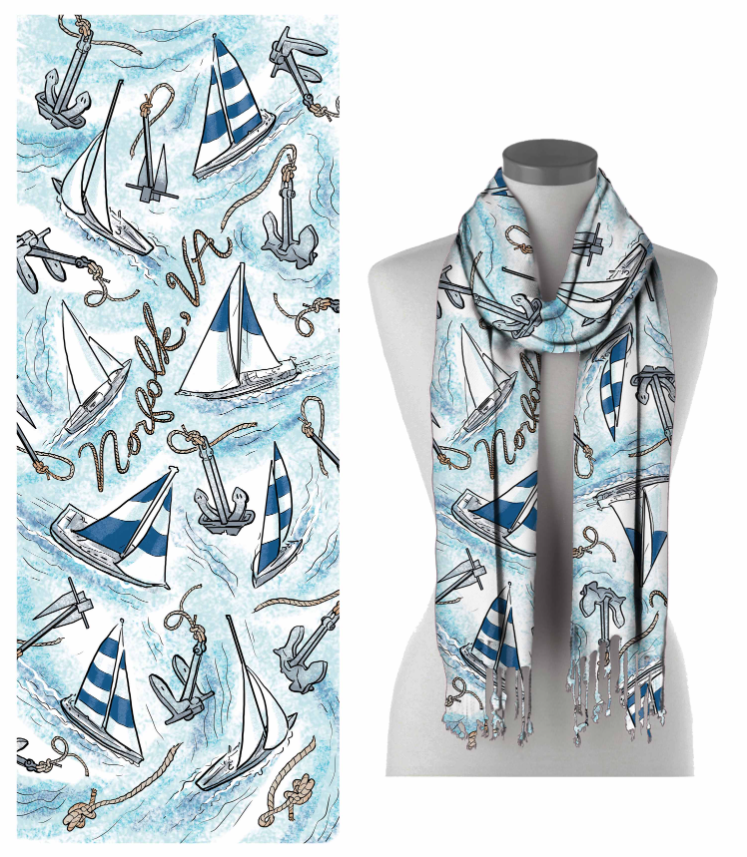 Norfolk Sailboat Scarf