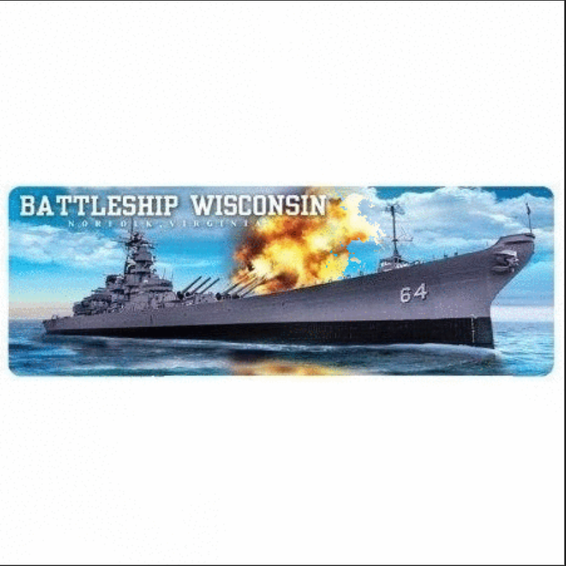 USS WI Bookmark-Lenticular Guns Firing