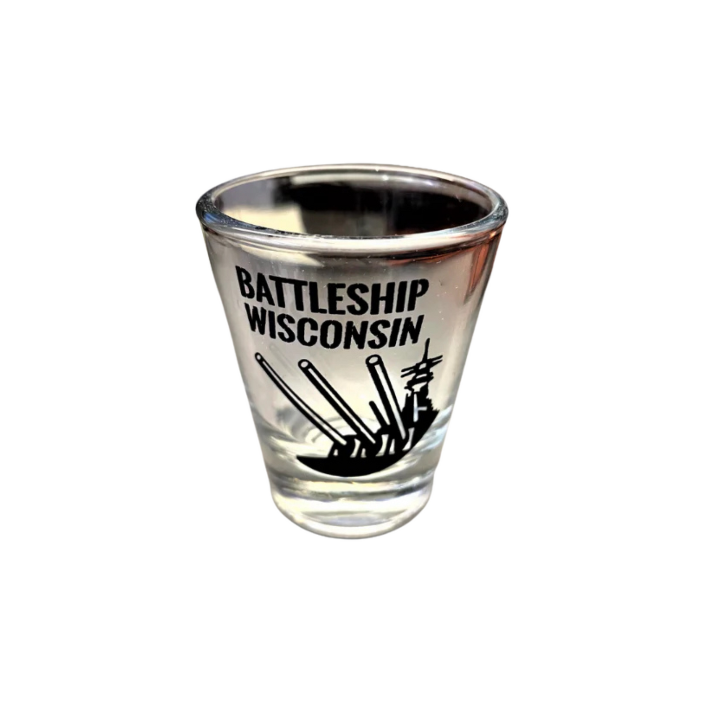 USS WI Shot Glass