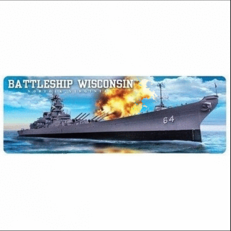 USS WI Bookmark-Lent Guns Firing