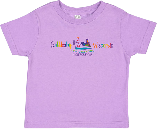 USS WI Color Line Toddler Tee