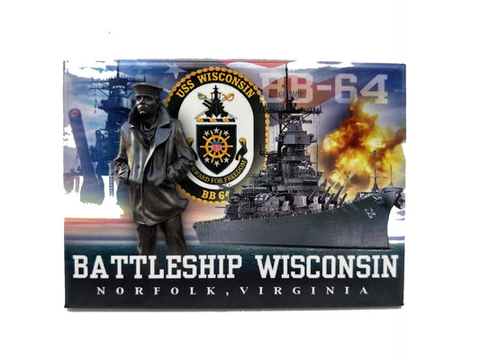 Battleship Wisconsin Collage Magnet