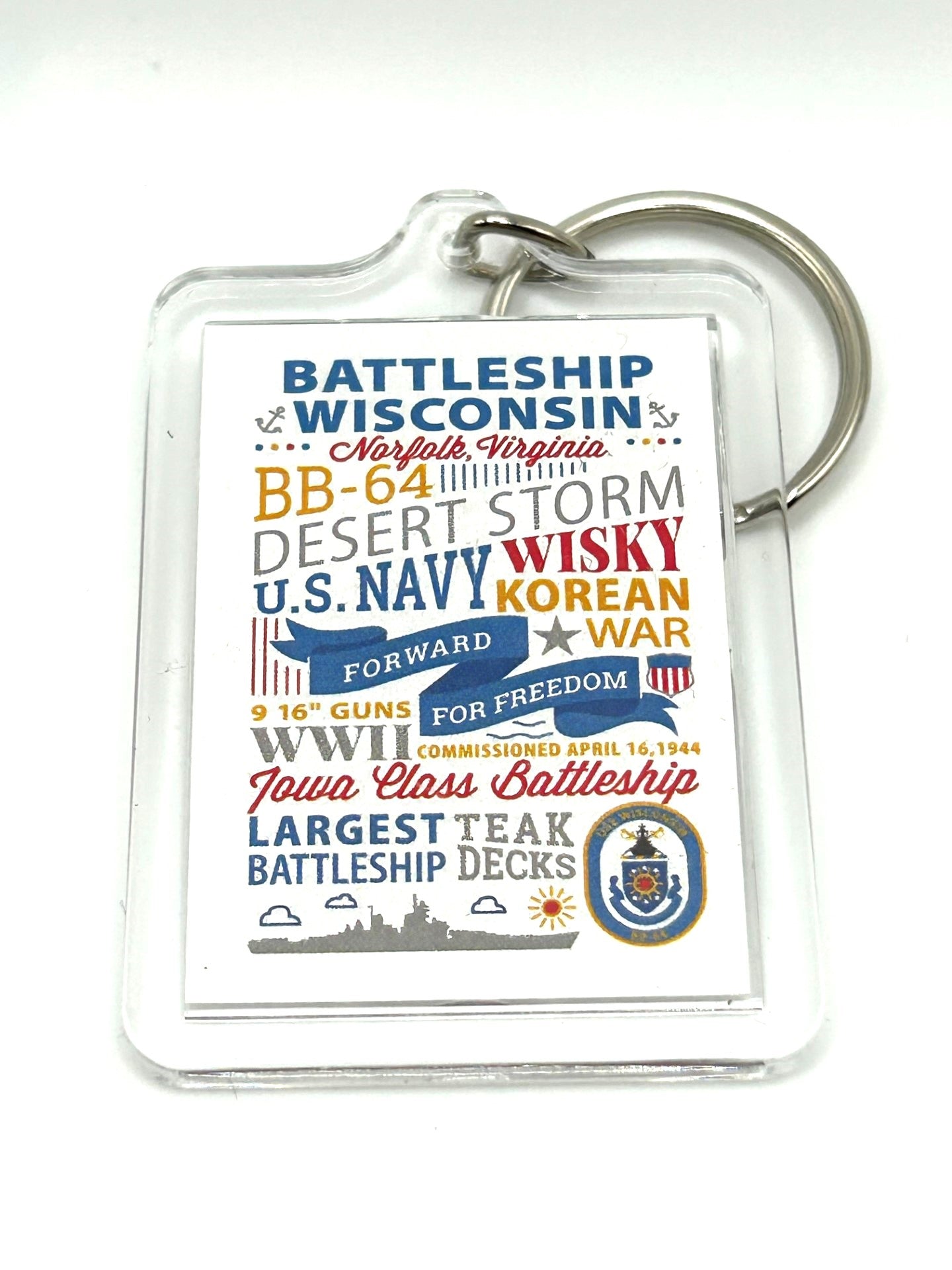 Battleship Wisconsin Keychain