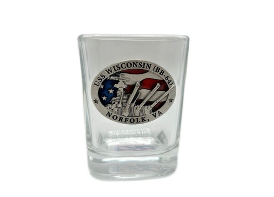 Wisconsin Pewter Medallion Shot glass
