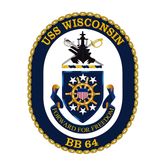 USS WI Crest Sticker