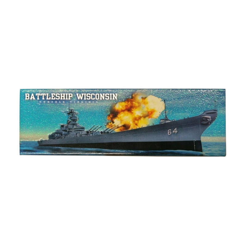 USS WI Glitter Magnet