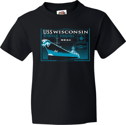 USS WI Blueprint Youth Tee