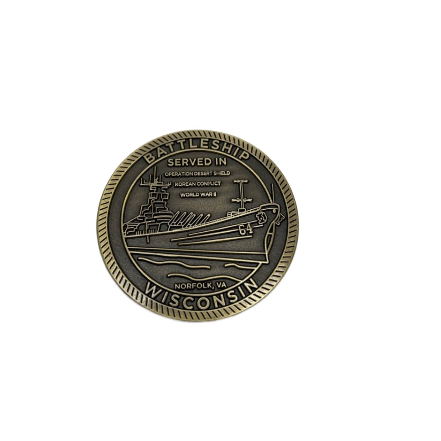 80th Anniversary Battleship Wisconsin Challenge Coin