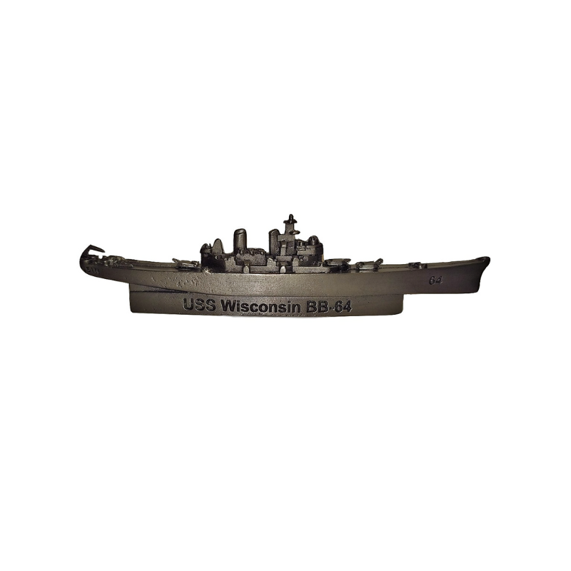 USS WI Pewter Model