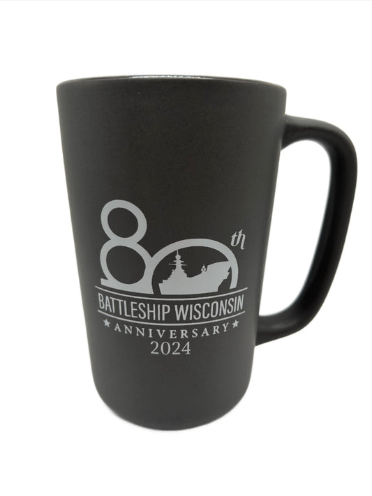 80th Anniversary Battleship Wisconsin Grey Coffee Mug