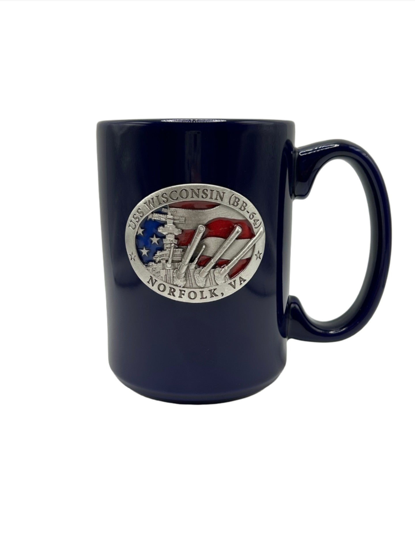 Wisconsin Pewter Medallion Ceramic mug.