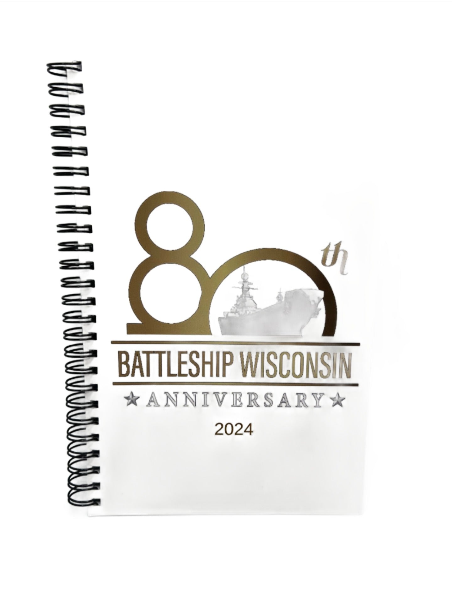 80th Anniversary Battleship Wisconsin spiral notebook
