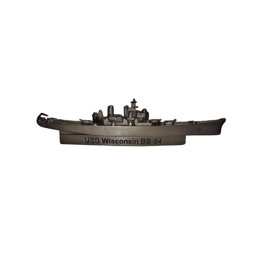 USS Wisconsin Pewter Model