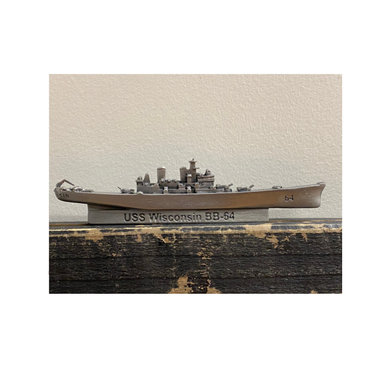 USS Wisconsin Pewter Model