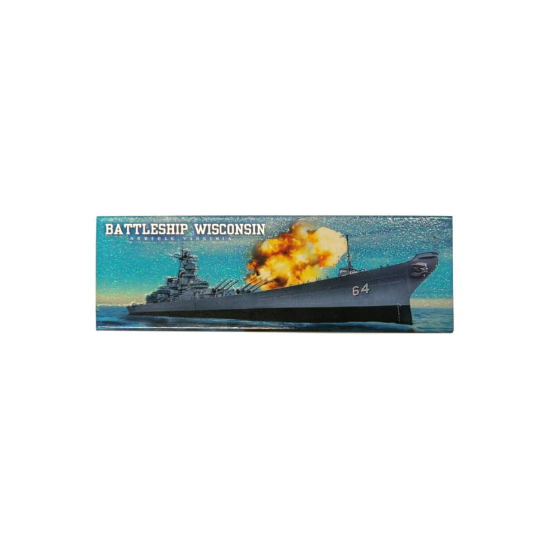 Battleship Wisconsin Glitter Magnet